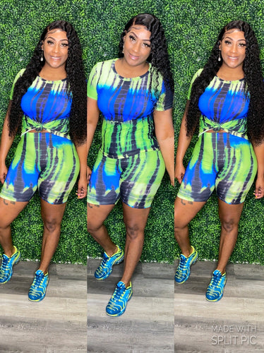 Blue/Green Tye Dye Set